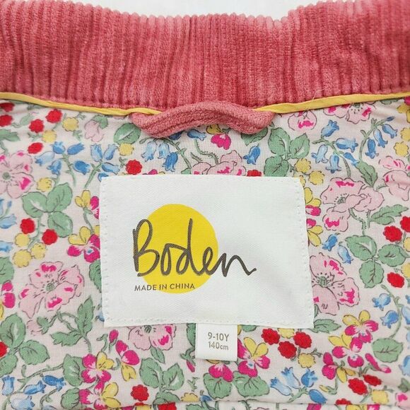 Boden Corduroy Jacket Girls 9-10Y Pink Button Up 100% Cotton Casual - Picture 11 of 13